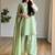 Light green rayon cotton silk kurta farshi salwar dupatta set