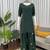 green crepe kurta set
