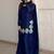 blue crepe kurta set