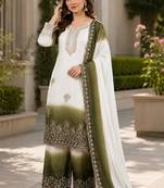 mahendi georgette salwar suit dupatta set