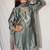 grey satin kurta set