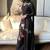 brown faux georgette kurta set