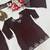 brown faux georgette kurta set