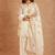 Cream cotton silk kurta farshi salwar dupatta set