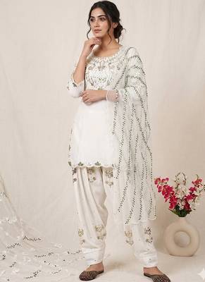 white satin kurta set 1