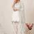 white satin kurta set