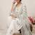 white satin kurta set