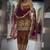 Brown fandy crushi silk kurta farshi salwar dupatta set