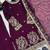 Wine fandy crushi silk kurta farshi salwar dupatta set