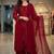 maroon georgette salwar suit dupatta set