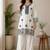 cream rayon cotton georgette kurta pent set
