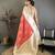 Women coral soft silk gold zari woven buttas banarasi silk  saree