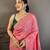 Women baby pink vichitra silk bandhani & animal motifs bandhani saree