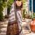 Women off white chanderi cotton floral jaal ready to wear saree