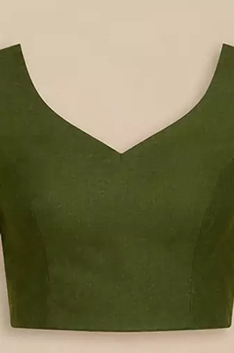 Women lemon green chanderi cotton motifs ready to wear saree
