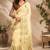Women light beige chanderi cotton kalamkari ready to wear saree