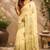 Women light beige chanderi cotton kalamkari ready to wear saree