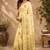 Women light beige chanderi cotton kalamkari ready to wear saree