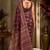Women burgundy chanderi cotton woven butti ready to wear saree