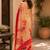 Women multicolor chanderi cotton large rose floral ready to wear saree