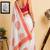 Women white chanderi cotton floral ready to wear saree