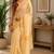 Women pastel yellow chanderi cotton plain ready to wear saree