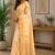 Women cream chanderi cotton plain ready to wear saree