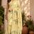 Women cream chanderi cotton peacock motifs ready to wear saree