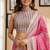 Women light pink chanderi cotton floral butti ready to wear saree
