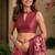 Women onion pink chanderi cotton floral motifs ready to wear saree
