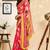 Women pink chanderi cotton polka dot ready to wear saree