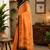 Women orange chanderi cotton geomatric & floral ready to wear saree