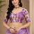 Women lavender chanderi cotton floral ready to wear saree
