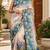 Women cream chanderi cotton peacock feather pattern ready to wear saree
