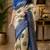 Women cream chanderi cotton peacock motifs ready to wear saree
