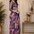 Women multicolor chanderi cotton colorblocked checkered ready to wear saree