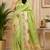 Women light green chanderi cotton tribal folk art ready to wear saree