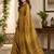 Women mustard chanderi cotton kalamkari ready to wear saree