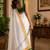 Women white chanderi cotton kerala kasavu ready to wear saree
