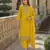 Yellow heavy silk blend reaymade suit with embroidery & sequin work