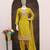 Yellow heavy silk blend reaymade suit with embroidery & sequin work