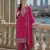 Rani pink heavy silk blend reaymade suit with embroidery & sequin work