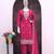 Rani pink heavy silk blend reaymade suit with embroidery & sequin work
