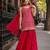 Red blooming georgette suit with heavy embroidery & sequin work
