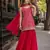 Red blooming georgette suit with heavy embroidery & sequin work