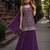 Purple blooming georgette suit with heavy embroidery & sequin work