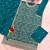 Teal green blooming georgette suit with heavy embroidery & sequin work
