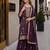 Wine vichitra suit with heavy embroidery work