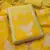 Yellow jamdani silk blend dress material