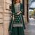 Teal blue faux georgette suit with embroidery sequin work